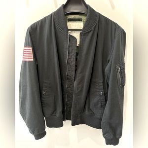 Mens Ralph Lauren Denim & Supply Black Bomber Jacket - L